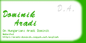 dominik aradi business card